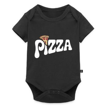 Pizza - Design pour les amateurs de restauration rapide - Body à manches courtes Premium Bébé - noir - Devant