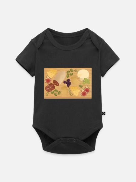 Charcuterie-Brett - Baby Premium Kurzarmbody - Schwarz