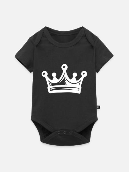 Krone König - Baby Premium Kurzarmbody - Schwarz