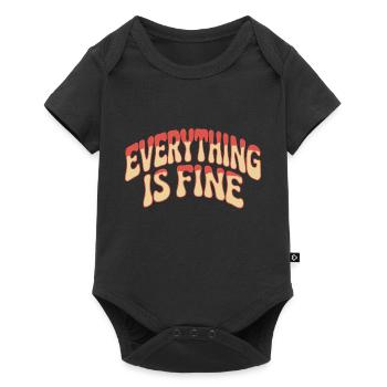 IS FINE - Baby Premium short-sleeve bodysuit - black - Front