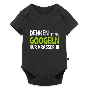 Denken ist wie googeln nur krasser!!! - Internet - Baby Premium Kurzarmbody - Schwarz - Vorne