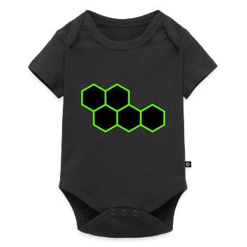 Hexagones - Body à manches courtes Premium Bébé - noir - Devant