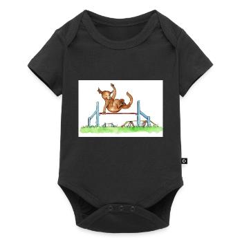 Agility Hürde - Baby Premium Kurzarmbody - Schwarz - Vorne
