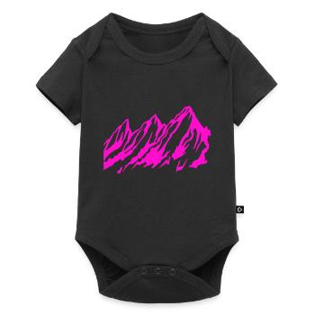 Berge - Berg - Baby Premium Kurzarmbody - Schwarz - Vorne
