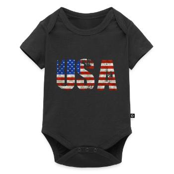 usa - Baby Premium short-sleeve bodysuit - black - Front