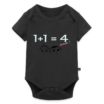 1 + 1 = 4 - Body à manches courtes Premium Bébé - noir - Devant