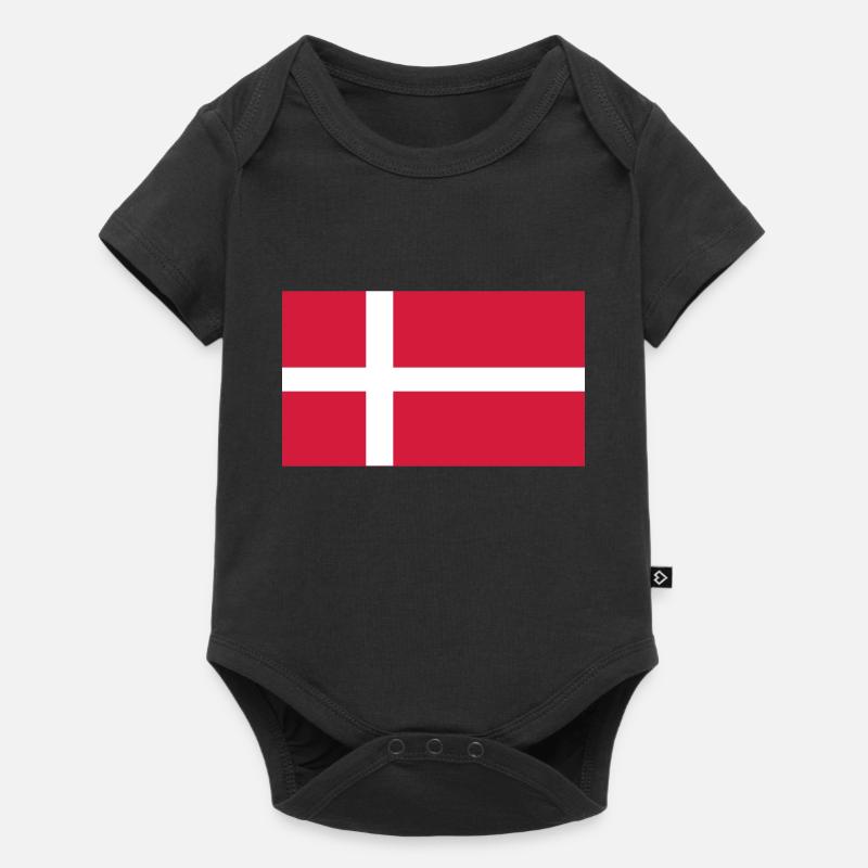 denmark flag - Body à manches courtes Premium Bébé - noir