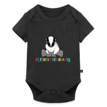 Lätzchen "Kleiner Frechdachs" für Kinder - Baby Premium Kurzarmbody - Schwarz - Vorne