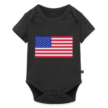 usa flag - Baby Premium short-sleeve bodysuit - black - Front