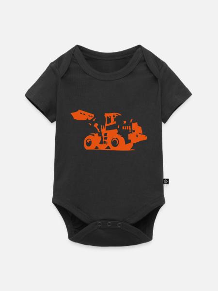 bulldozer_3 - Baby Premium Kurzarmbody - Schwarz