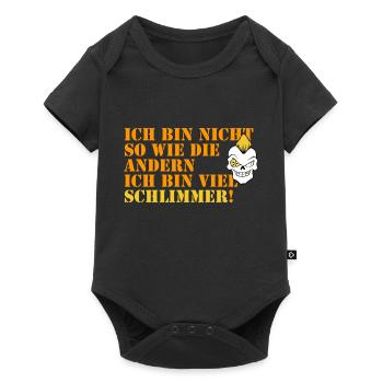 méchant jeune - Body à manches courtes Premium Bébé - noir - Devant