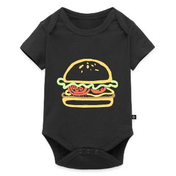 kaese cheese pizza sandwich maus mouse food58 - Baby Premium Kurzarmbody - Schwarz - Vorne