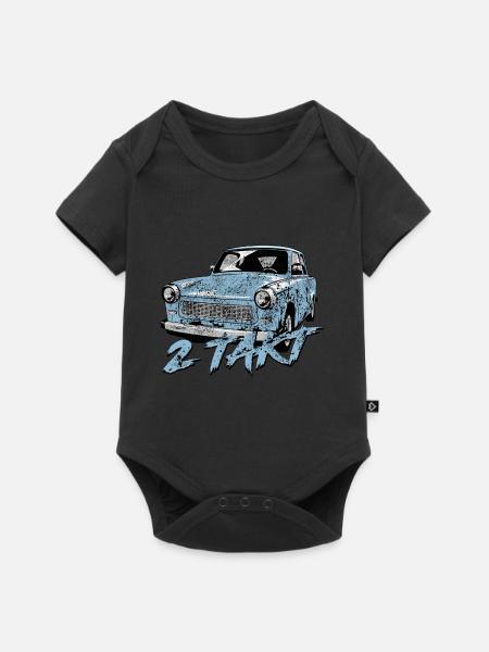  601 Gletscherblau - Baby Premium Kurzarmbody - Schwarz