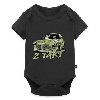  601 Panamagrün - Baby Premium Kurzarmbody - Schwarz - Vorne