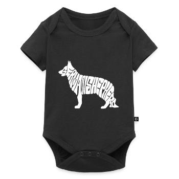 German Shepherd / Sheppard / dog logo / police dog - Baby Premium short-sleeve bodysuit - black - Front