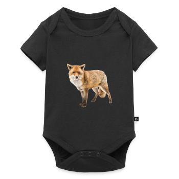 Fuchs - Baby Premium Kurzarmbody - Schwarz - Vorne