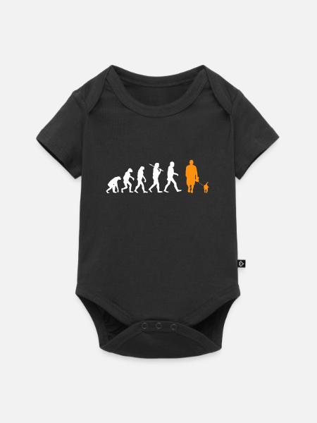 Evolution Dog Dog Walk Walk Gift - Baby Premium short-sleeve bodysuit - black