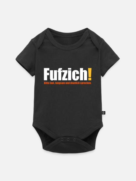 fufzisch 50 Jahre Geburtstag deutlich sprechen - Baby Premium Kurzarmbody - Schwarz
