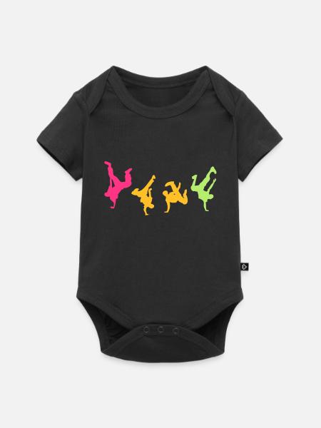 Break Dance Hip-Hop-danseur16 - Baby Premium Kurzarmbody - Schwarz