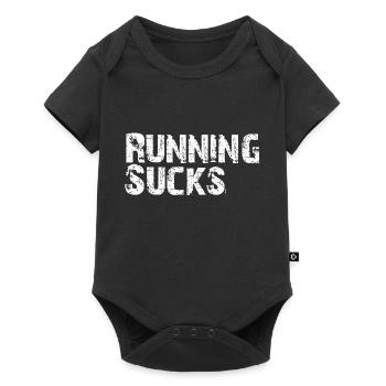 Running Sucks en cours d'exécution Fitness Motto Sport - Body à manches courtes Premium Bébé - noir - Devant
