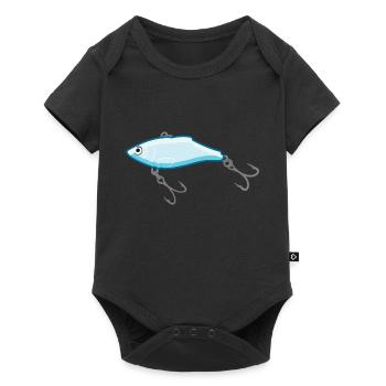 Fishing lures with fish hooks for anglers - Baby Premium short-sleeve bodysuit - black - Front