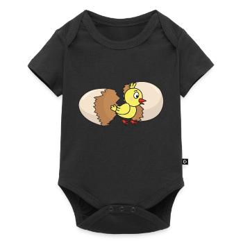 Poulet volaille poulets de poule oeuf oeuf de pâques oeuf de pâques - Body à manches courtes Premium Bébé - noir - Devant