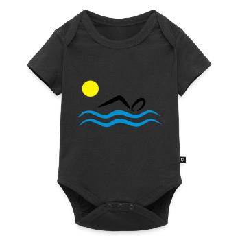 open water swimming - Baby Premium short-sleeve bodysuit - black - Front