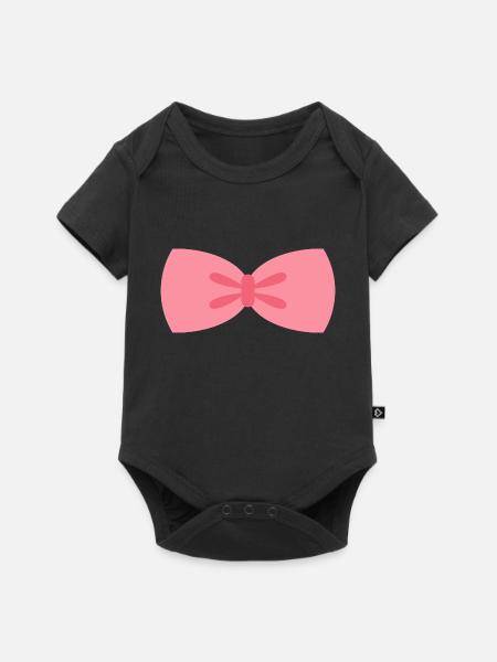 Schleife - Baby Premium Kurzarmbody - Schwarz