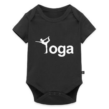 Yoga Pose Yogi - Body à manches courtes Premium Bébé - noir - Devant