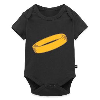 wedding cool round circle marry ring jewelry jun - Baby Premium short-sleeve bodysuit - black - Front