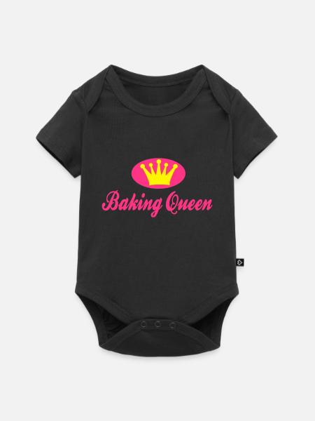 backen - Baby Premium Kurzarmbody - Schwarz