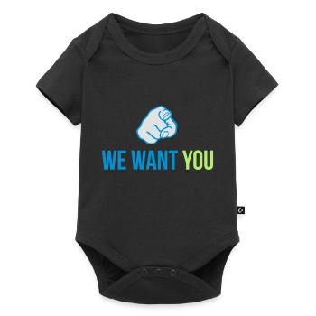 we want you - Baby Premium short-sleeve bodysuit - black - Front