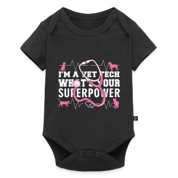 Veterinärtechniker/in - Baby Premium Kurzarmbody - Schwarz - Vorne