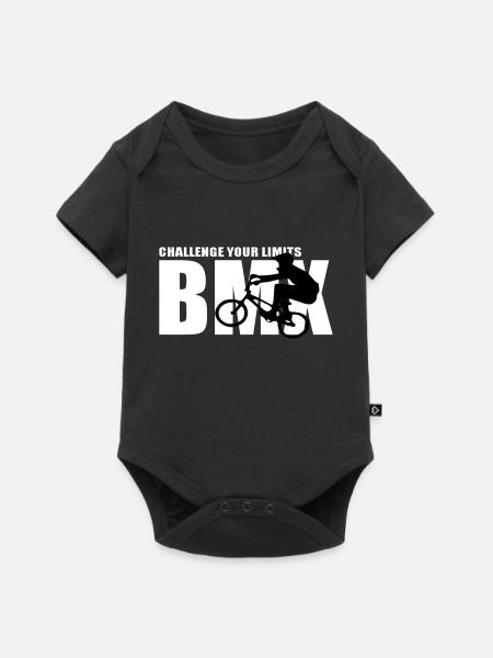 fordere deine Grenzen heraus - Baby Premium Kurzarmbody - Schwarz