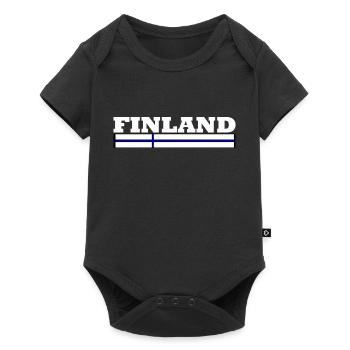 Drapeau de la Finlande - Body à manches courtes Premium Bébé - noir - Devant