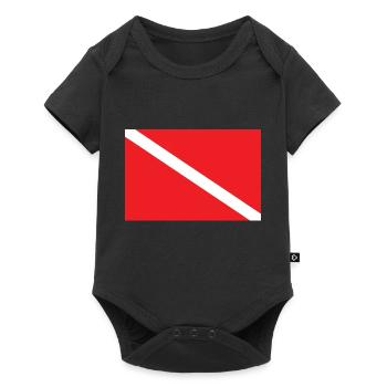 DRAPEAU DE PLONGÉE SOUS-MARINE - Body à manches courtes Premium Bébé - noir - Devant
