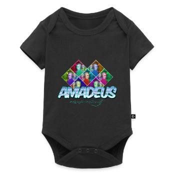Mozart Pop Art | Cadeau Wolfgang Amadeus Mozart - Body à manches courtes Premium Bébé - noir - Devant