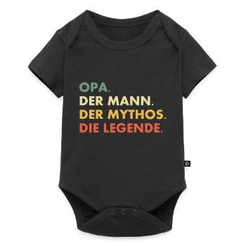 Opa der Mann der Mythos die Legende - Baby Premium Kurzarmbody - Schwarz - Vorne