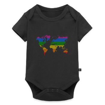Monde de la fierté gay - Body à manches courtes Premium Bébé - noir - Devant