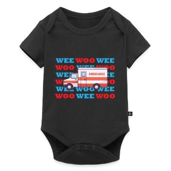 Ambulance Wee Woo flashing emergency doctor paramedic - Baby Premium short-sleeve bodysuit - black - Front