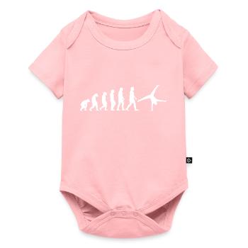 Handstand wheel flick cartwheel gymnastics - Baby Premium short-sleeve bodysuit - rose - Front
