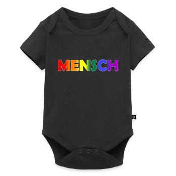 mensch Gay LGBTQ LGBT Schwul Lesbisch Pride Frau - Baby Premium Kurzarmbody - Schwarz - Vorne