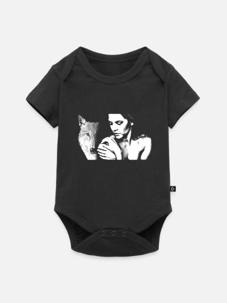 Frauen und Wölfe - Baby Premium Kurzarmbody - Schwarz