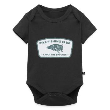 Cadeau rétro d'ange de club de pêche de brochet cool - Body à manches courtes Premium Bébé - noir - Devant