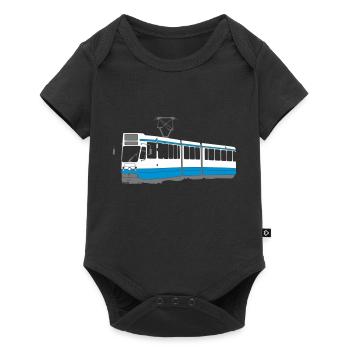 Amsterdam Tram - Baby Premium short-sleeve bodysuit - black - Front