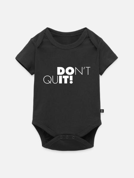 Nicht aufhören - DO IT - Baby Premium Kurzarmbody - Schwarz