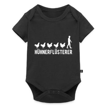 Hühnerflüsterer Huhn Chicken - Baby Premium Kurzarmbody - Schwarz - Vorne