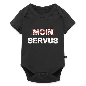 Servus statt Moin Bayern - Baby Premium Kurzarmbody - Schwarz - Vorne