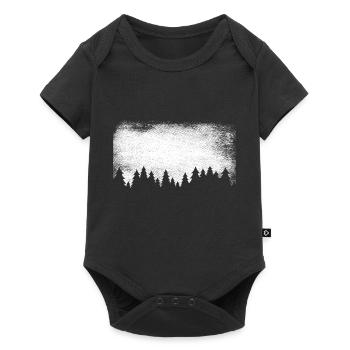 Wald | forêts | Sapins | Bûcherons - Body à manches courtes Premium Bébé - noir - Devant
