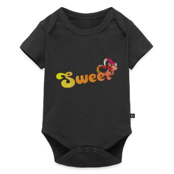 Sweet heart dog paw - Baby Premium short-sleeve bodysuit - black - Front